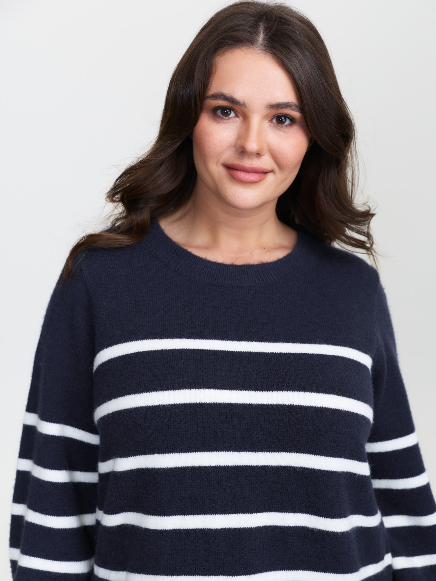 Supersoft Color Contrast Stripe Sweater Dress-Sweetccc