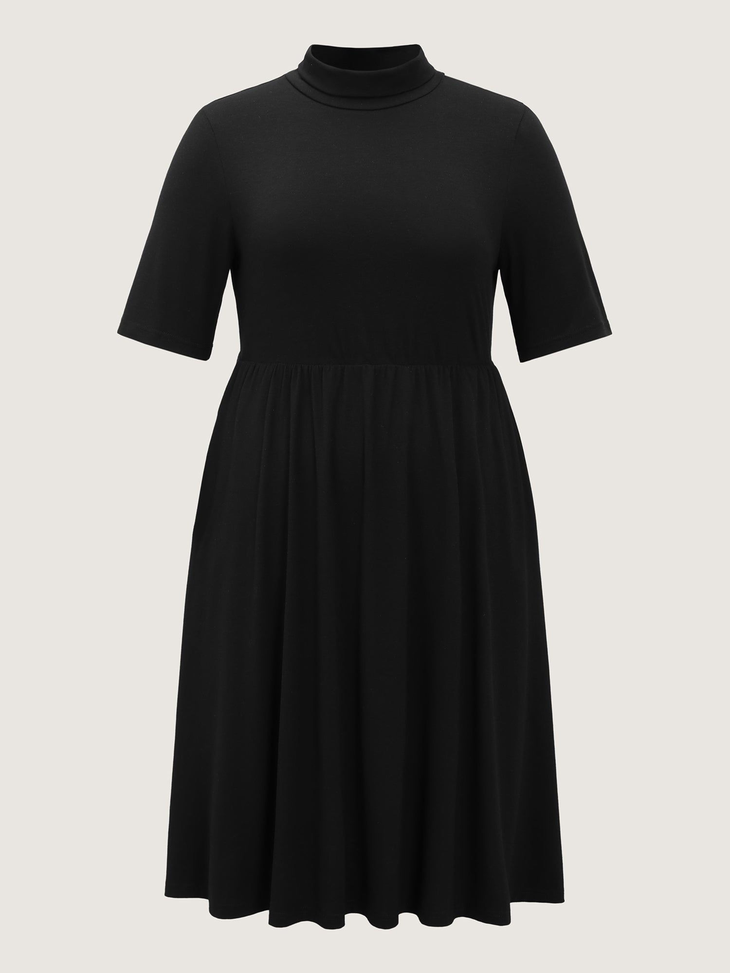 Supersoft Turtleneck Pockets Midi Dress-Sweetccc