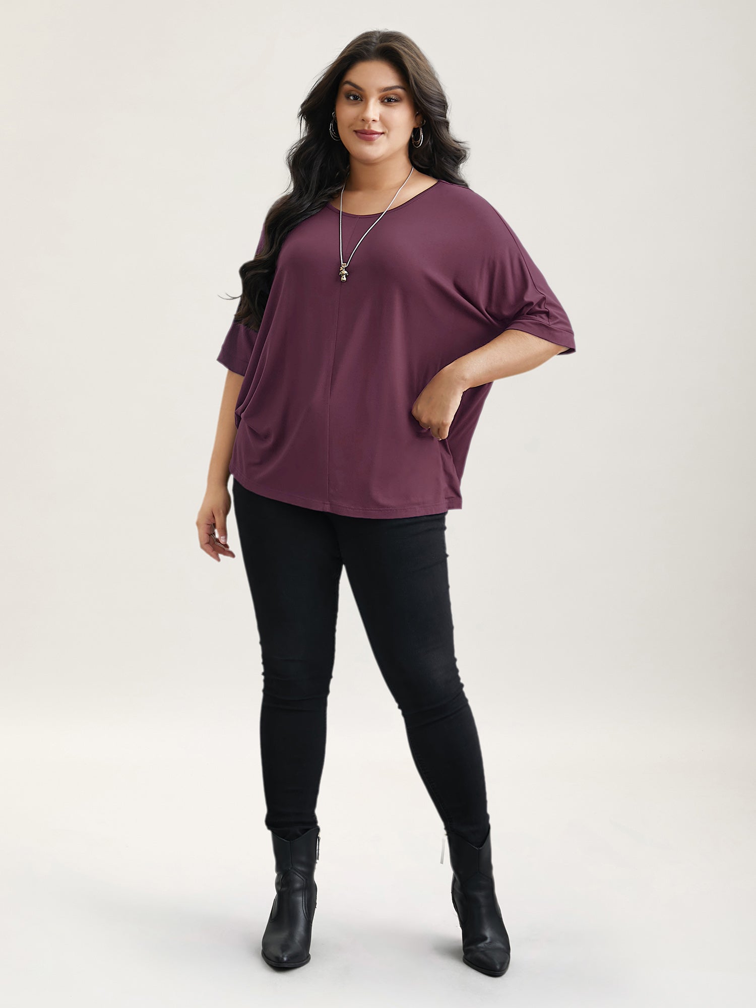 Supersoft Round Neck Plain T-Shirt-Sweetccc