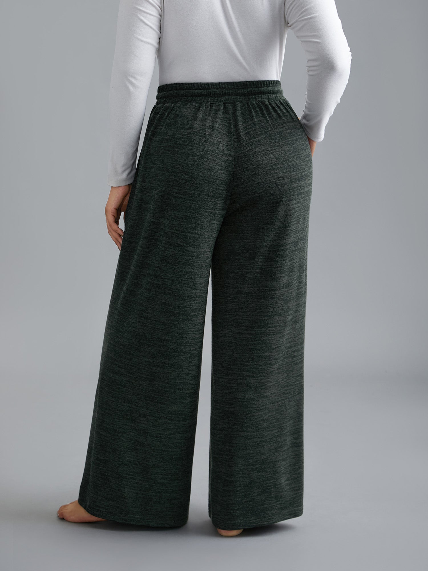 Heather Drawstring Loose Lounge Bottoms-Sweetccc