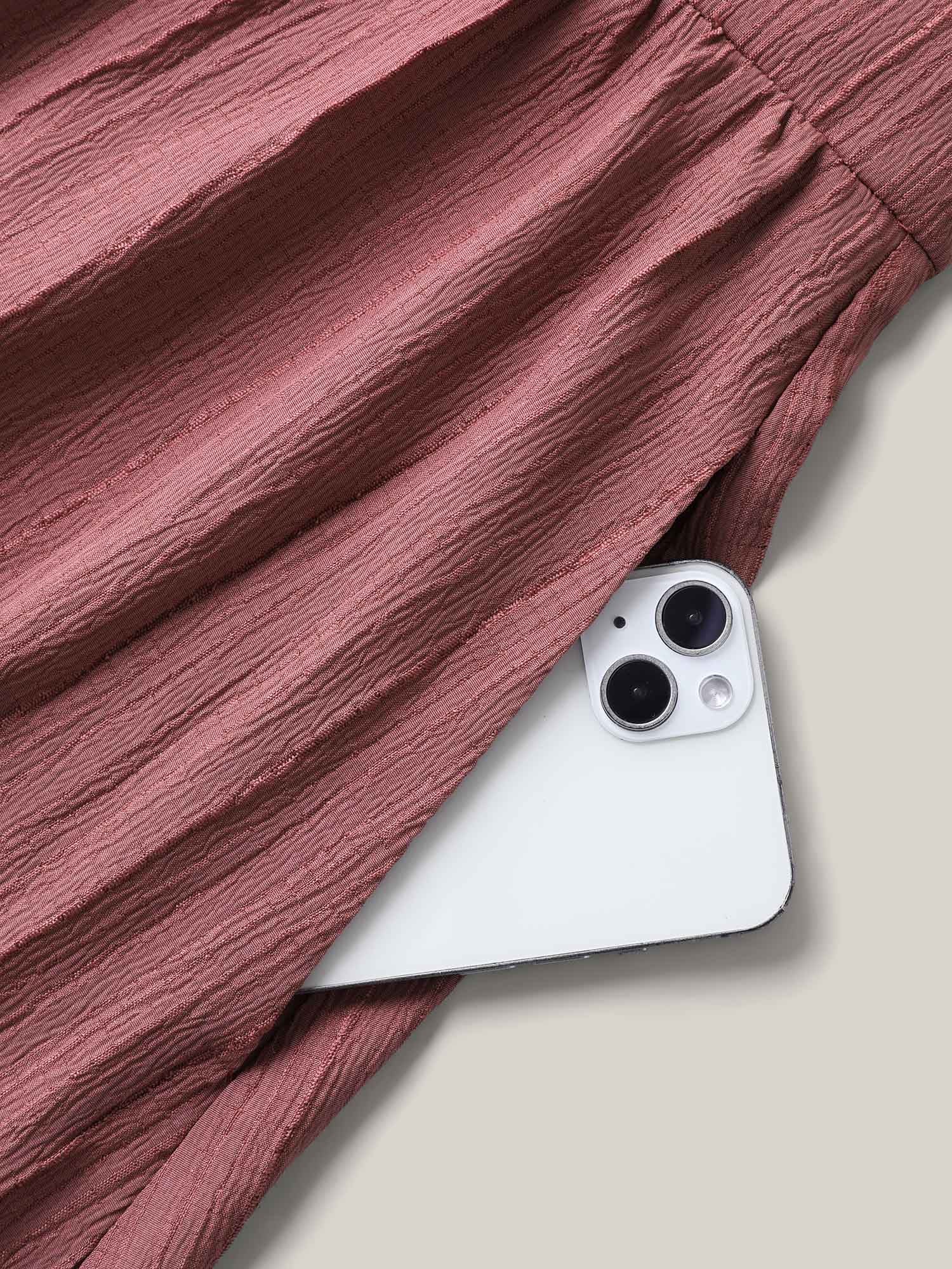 Overall Straps Textured Midi Dress-Sweetccc