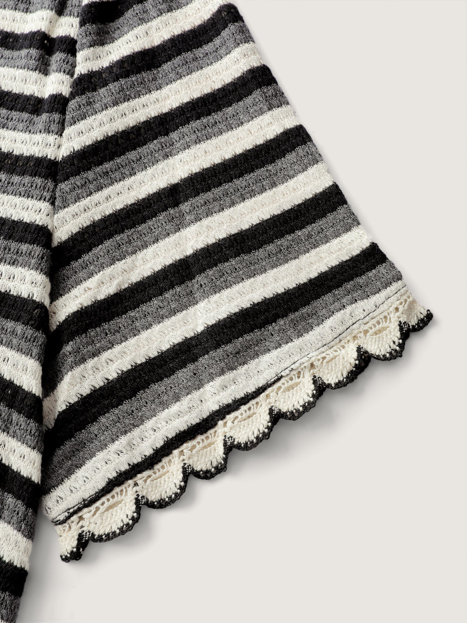 Textured Stripe Print Stretchy T-Shirt-Sweetccc