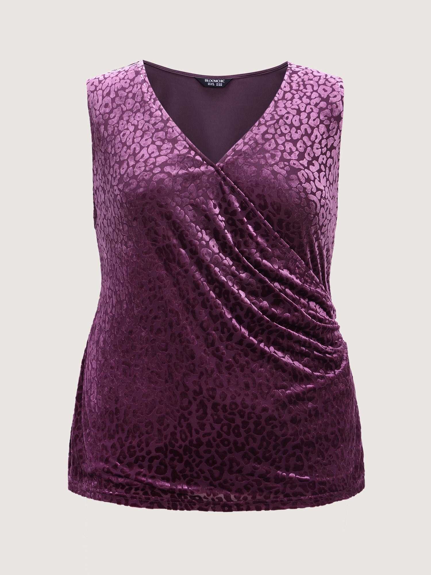 Velvet Stretchy Drape Flocked Tank Top-Sweetccc