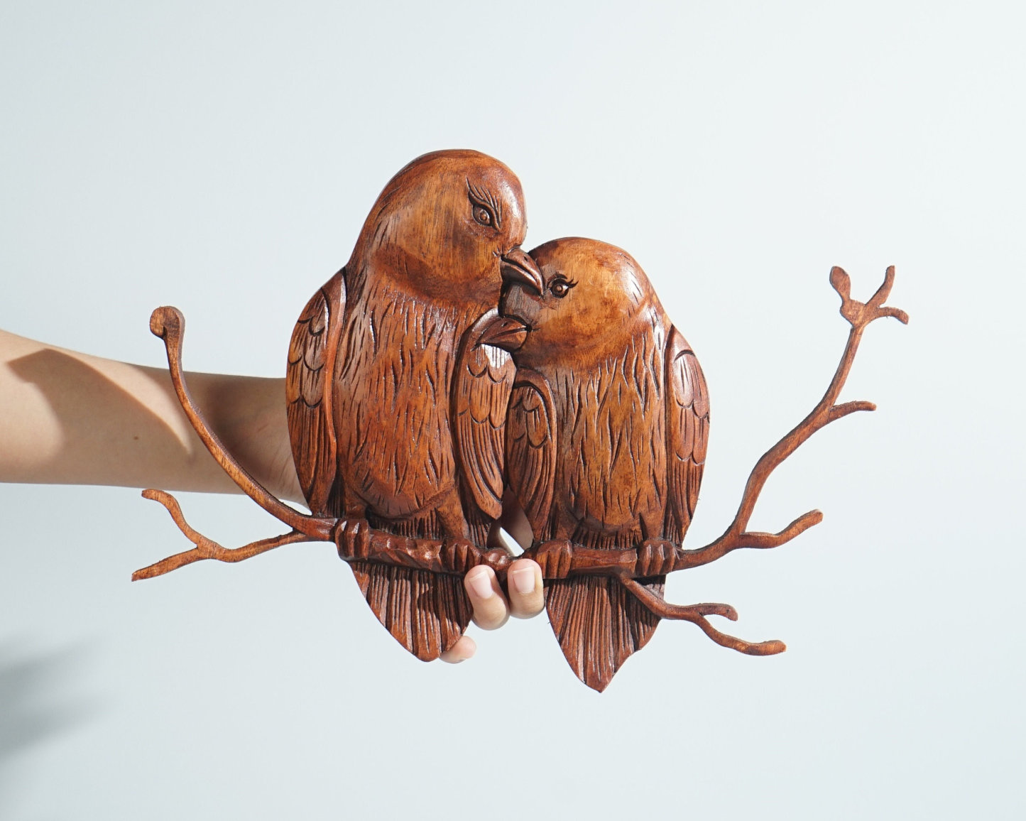 Birds on a Tree Branch Wall Decor, Wall Art, Wooden Statue, Unique Decor, Handmade Decor, Interior Decoration, Wedding Decor, Couple Gift