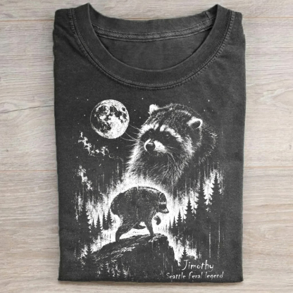 Vintage Jimothy Raccoon T-Shirt - Black