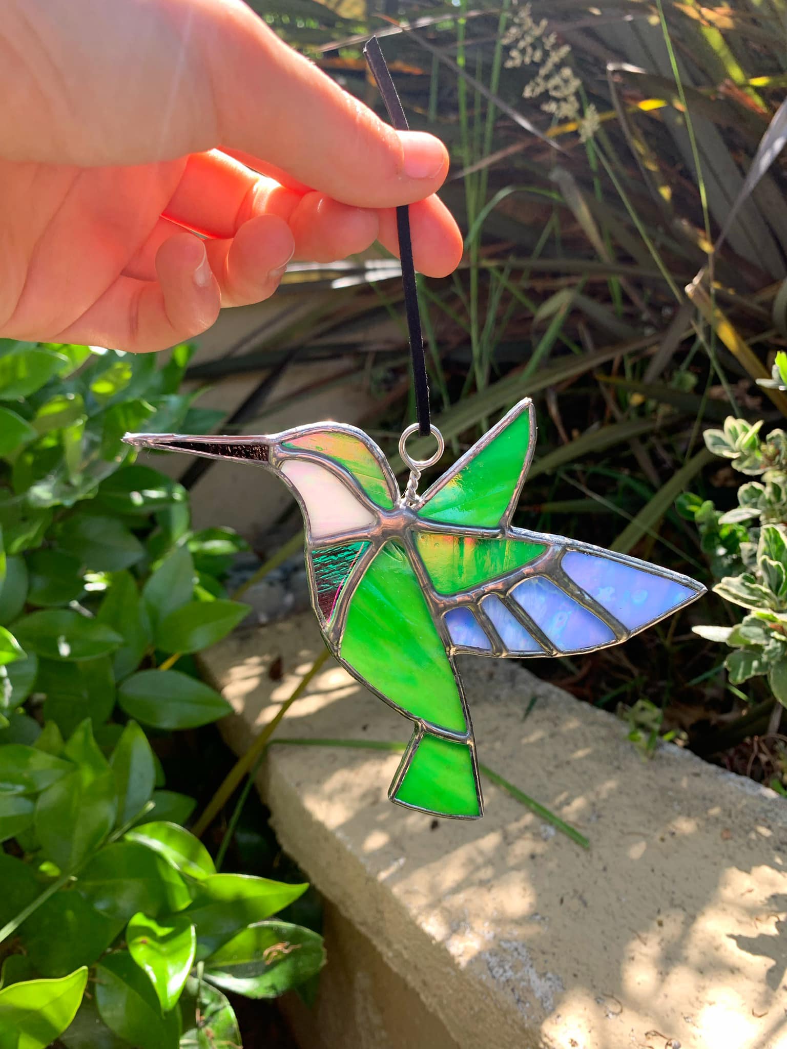Stained Glass - Hummingbird Suncatcher