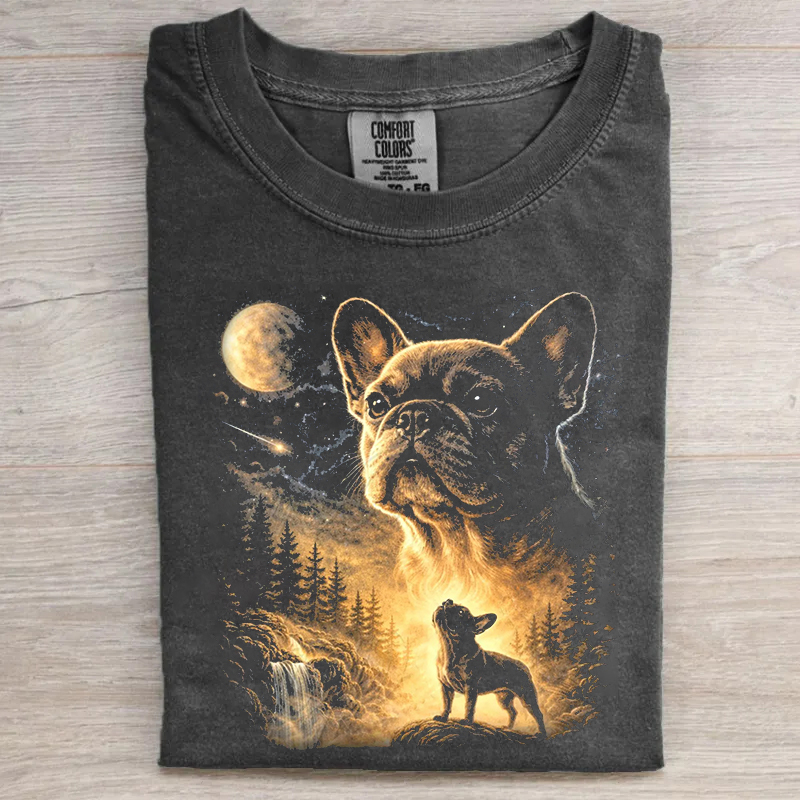 French Bulldog Howling To The Moon T-shirt