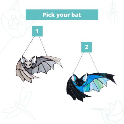 Stained Glass Suncatcher Halloween bat