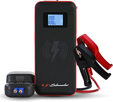 Schumacher Electric 2000A Lithium Car Battery Jump Starter & Portable Power Pack/Jump Box, 4-in-1 Solution