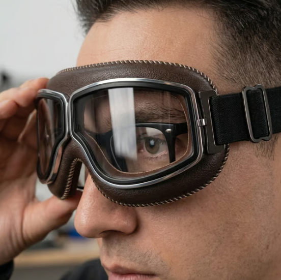 🔥Limited Time Sale 45% OFF - 🕶️ OTG Vintage Motorcycle Goggles (Fits Over Glasses)