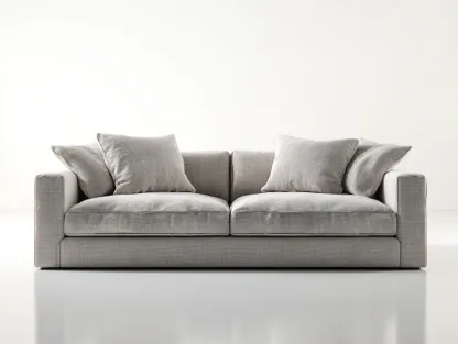 Canapé 2 places tissu 168x92x88 cm - gris clair - style moderne