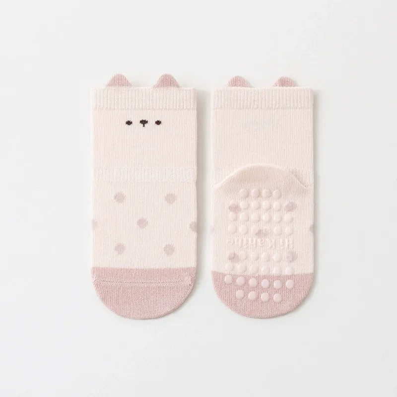 Children's Cute Animal Pattern Non-Slip Socks (6-Pairs Pack)