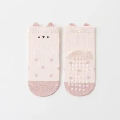 Children's Cute Animal Pattern Non-Slip Socks (6-Pairs Pack)