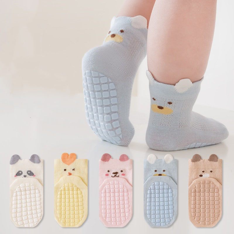 Children's Cute Pattern Non-Slip Socks (5-Pairs Pack)