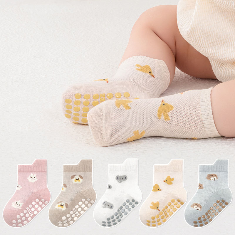 Children's Cute Pattern Non-Slip Socks (5-Pairs Pack)