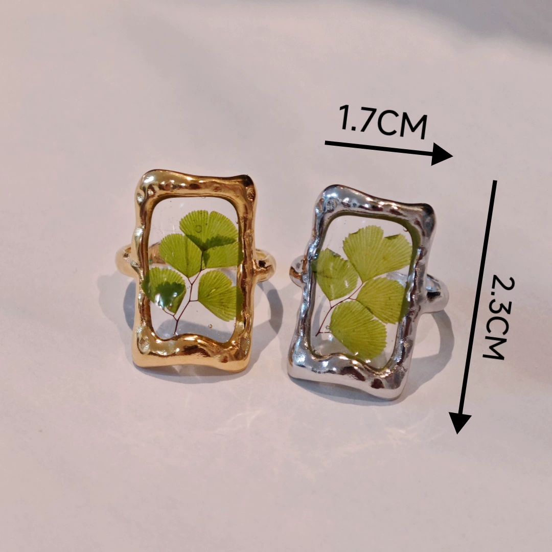 Handmade dried flower ring