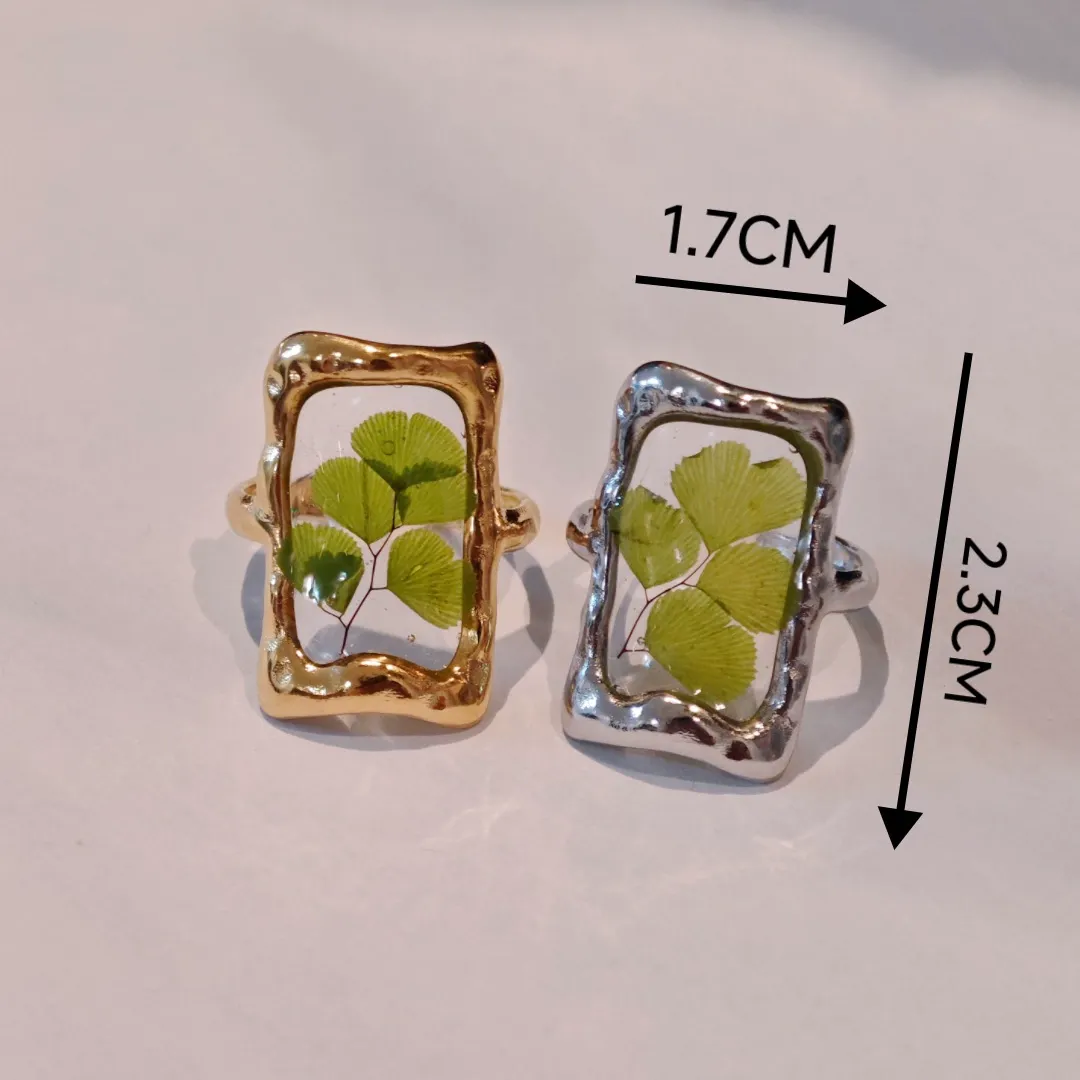 Handmade dried flower ring