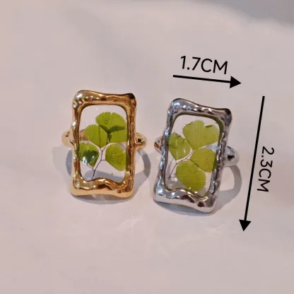 Handmade dried flower ring