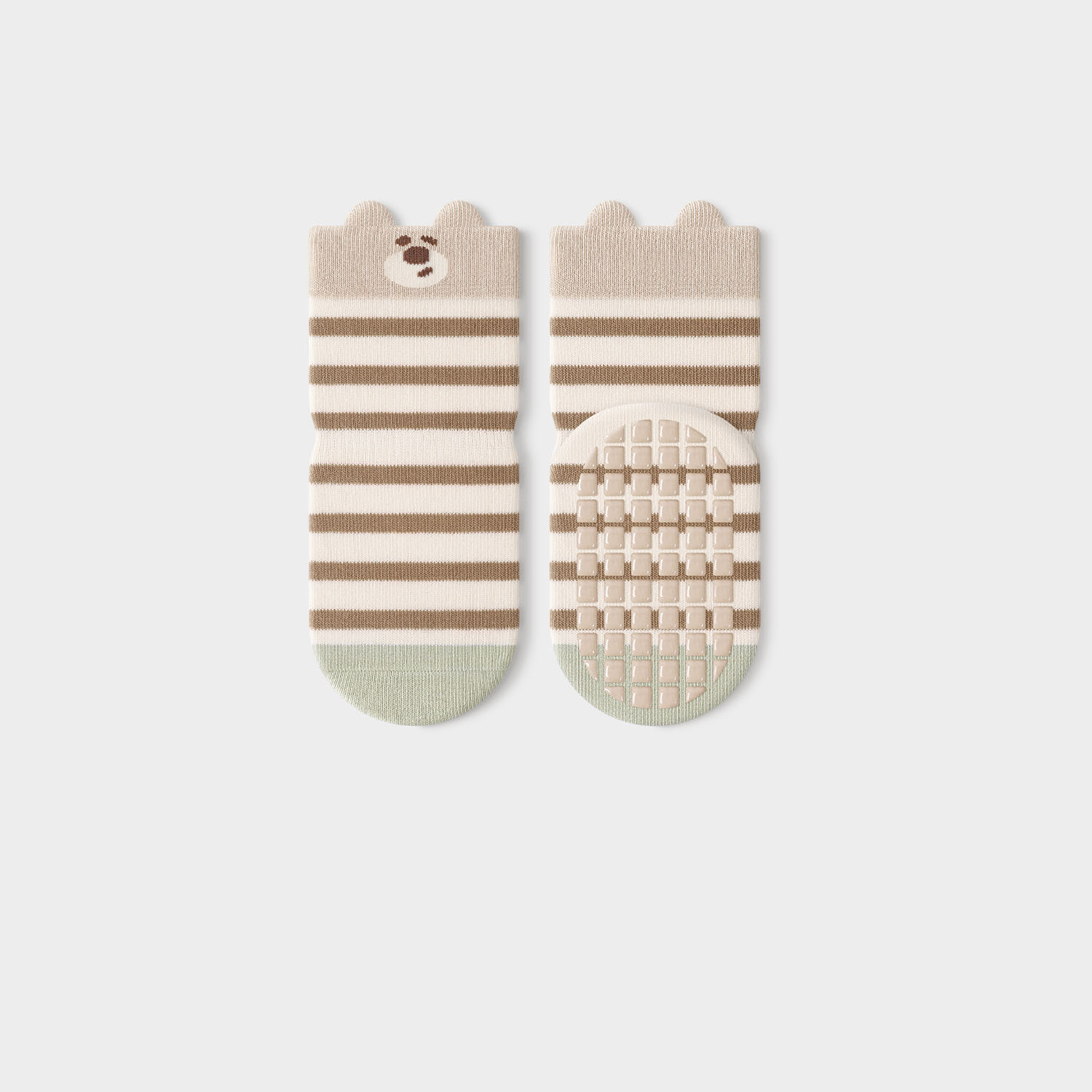 Children's Bear Pattern Non-Slip Socks (5-Pairs Pack)