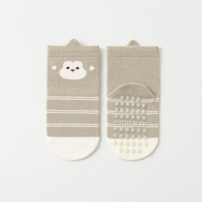 Children's Cute Animal Pattern Non-Slip Socks (6-Pairs Pack)