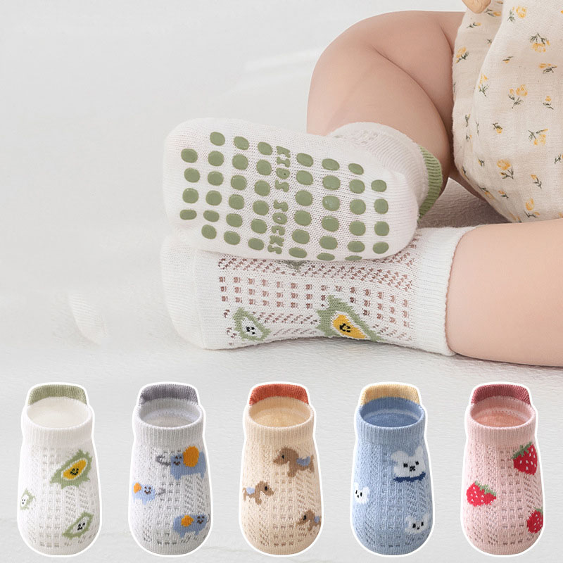 Children's Cute Pattern Non-Slip Socks (5-Pairs Pack)