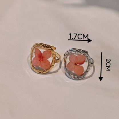 Handmade dried flower ring