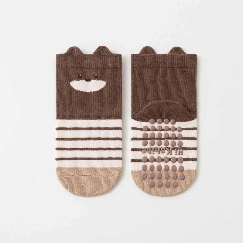 Children's Cute Animal Pattern Non-Slip Socks (6-Pairs Pack)