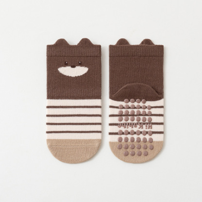 Children's Cute Animal Pattern Non-Slip Socks (6-Pairs Pack)