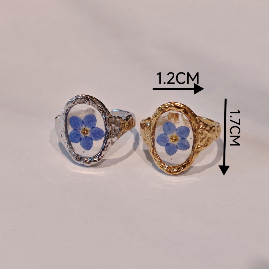 Handmade dried flower ring