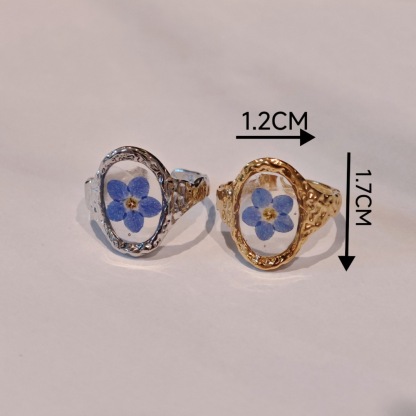 Handmade dried flower ring