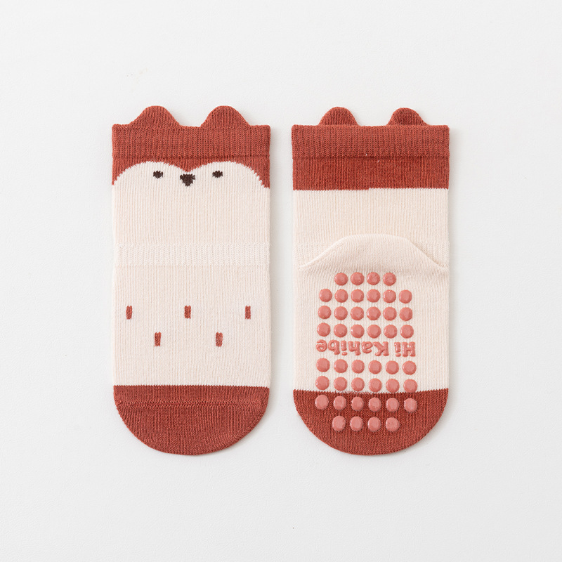 Children's Cute Animal Pattern Non-Slip Socks (6-Pairs Pack)