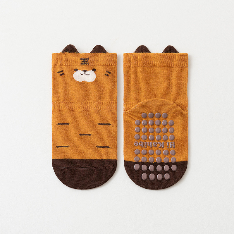 Children's Cute Animal Pattern Non-Slip Socks (6-Pairs Pack)