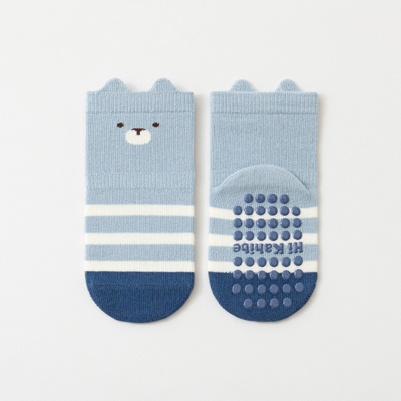 Children's Cute Animal Pattern Non-Slip Socks (6-Pairs Pack)