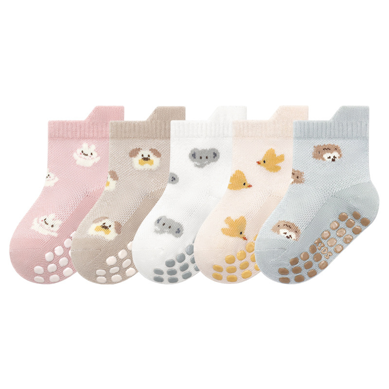 Children's Cute Pattern Non-Slip Socks (5-Pairs Pack)