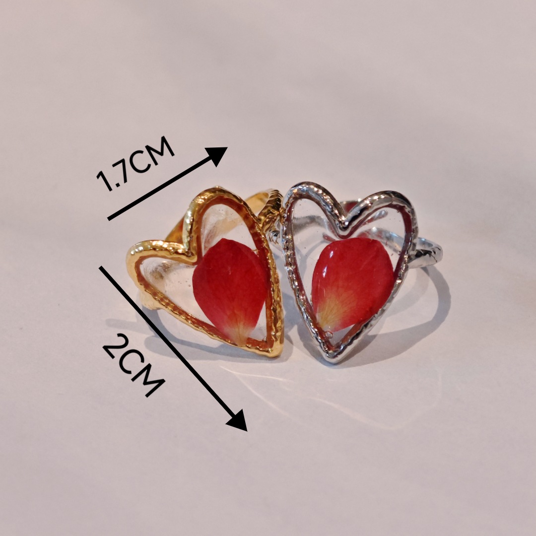 Handmade dried flower ring