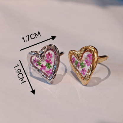 Handmade dried flower ring