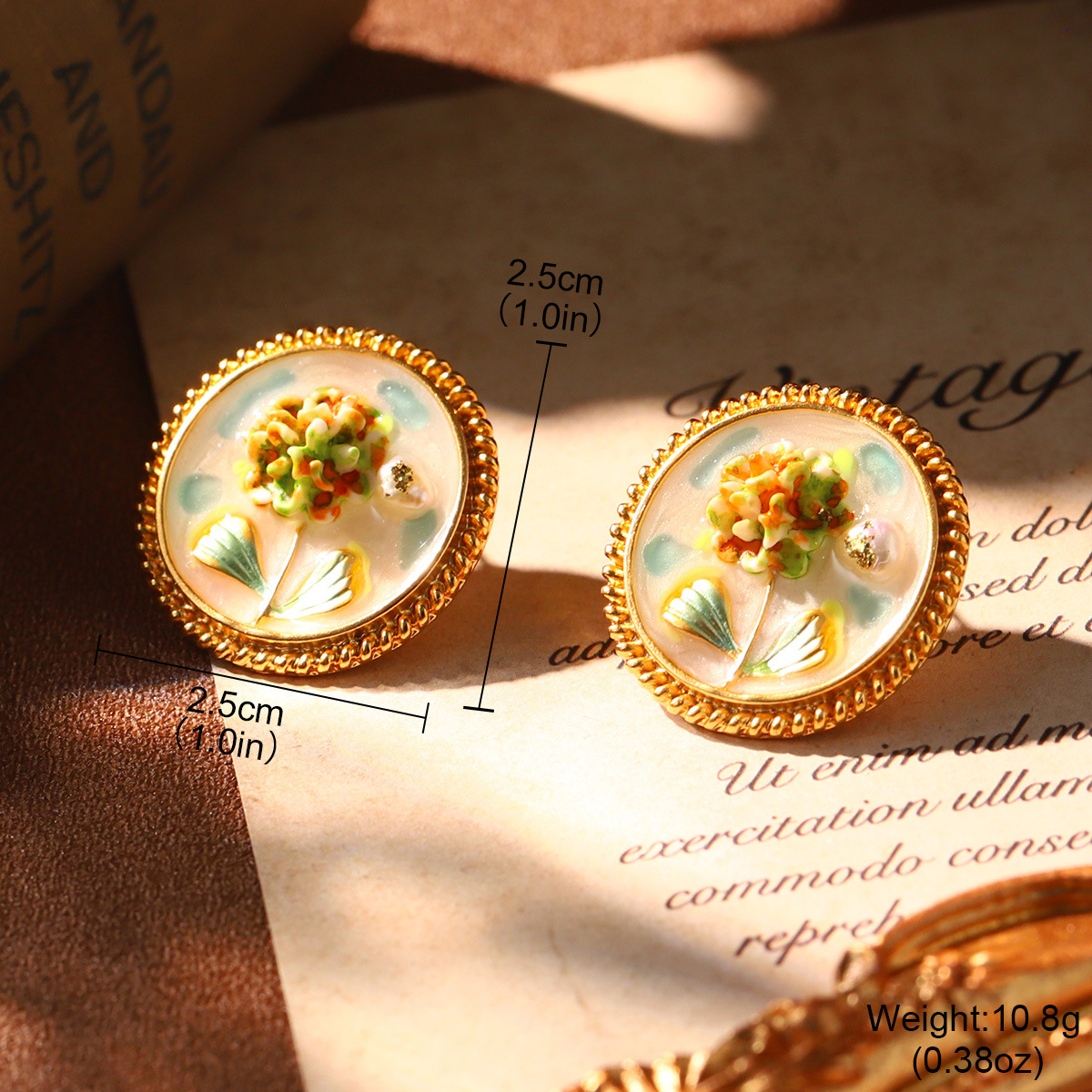 Monet oil painting earrings