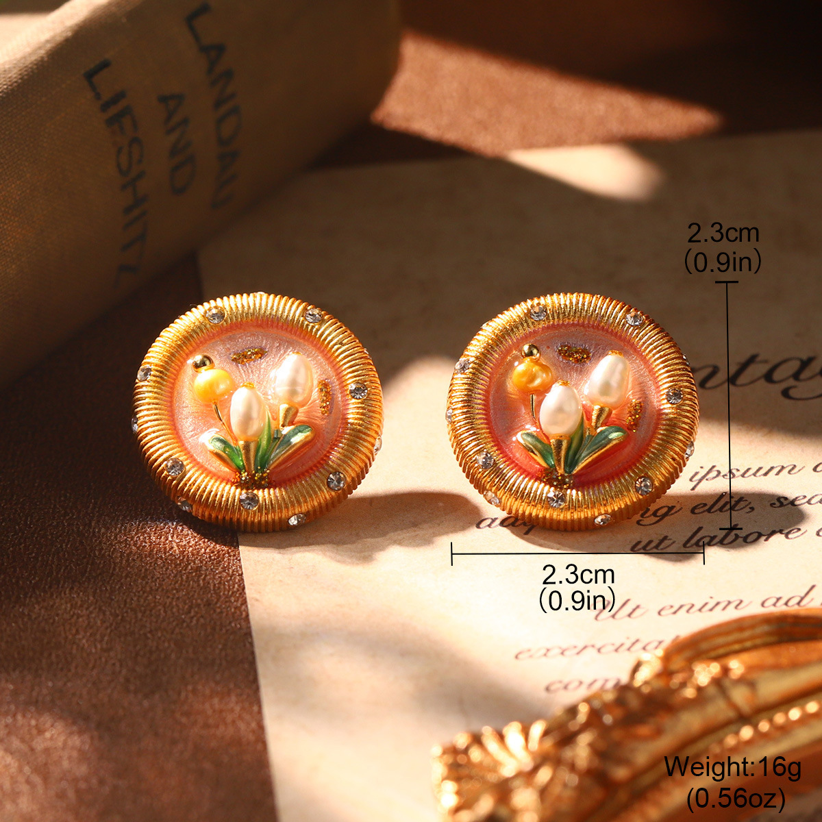 Monet oil painting earrings