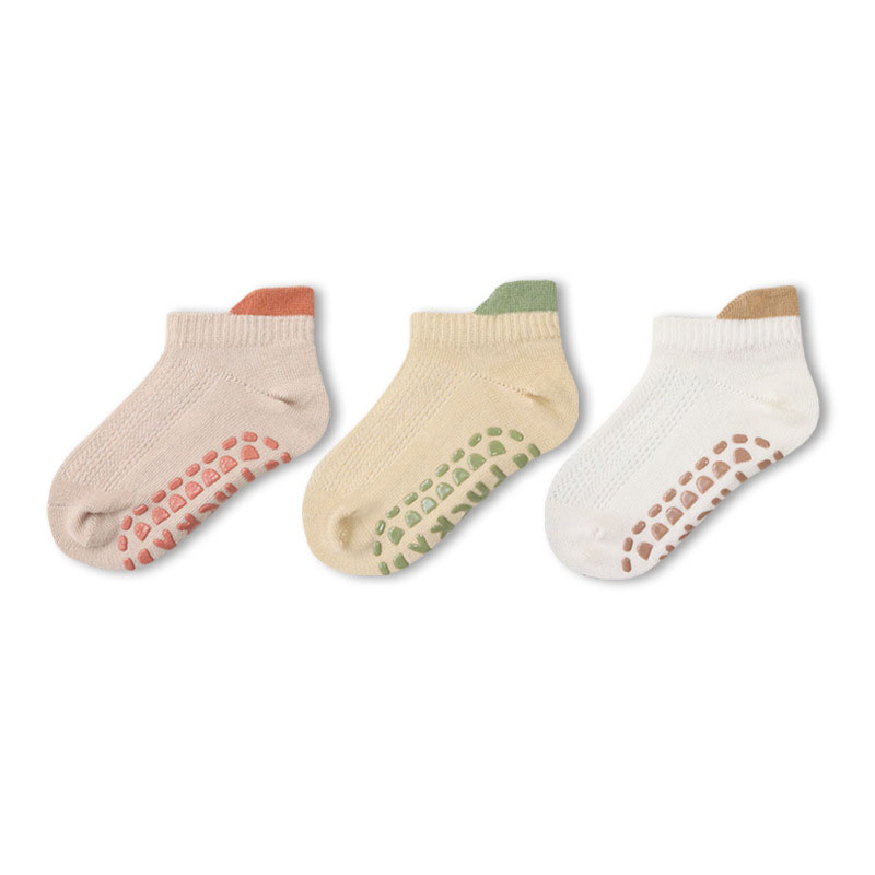 Children's Low-Cut  Non-Slip Socks (3-Pairs Pack)