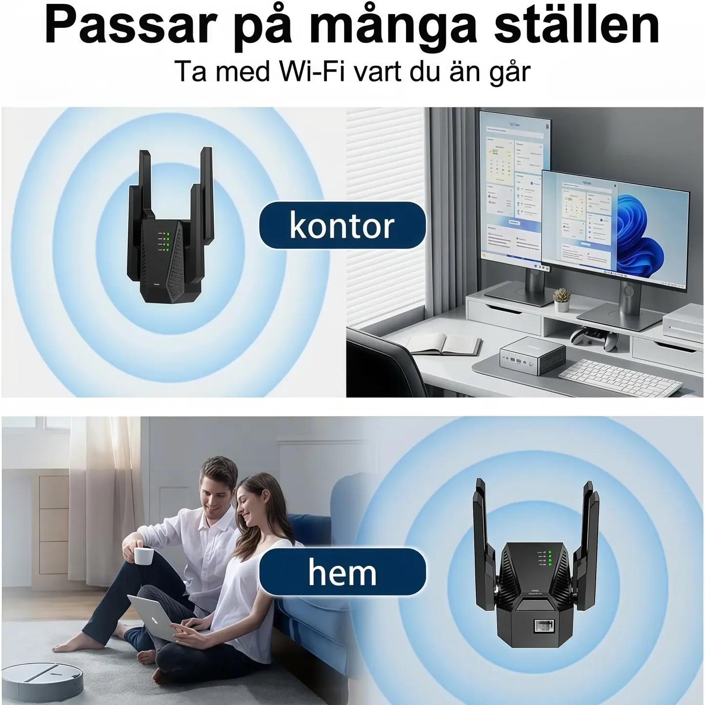 WiFi‑förstärkare (Repeater)