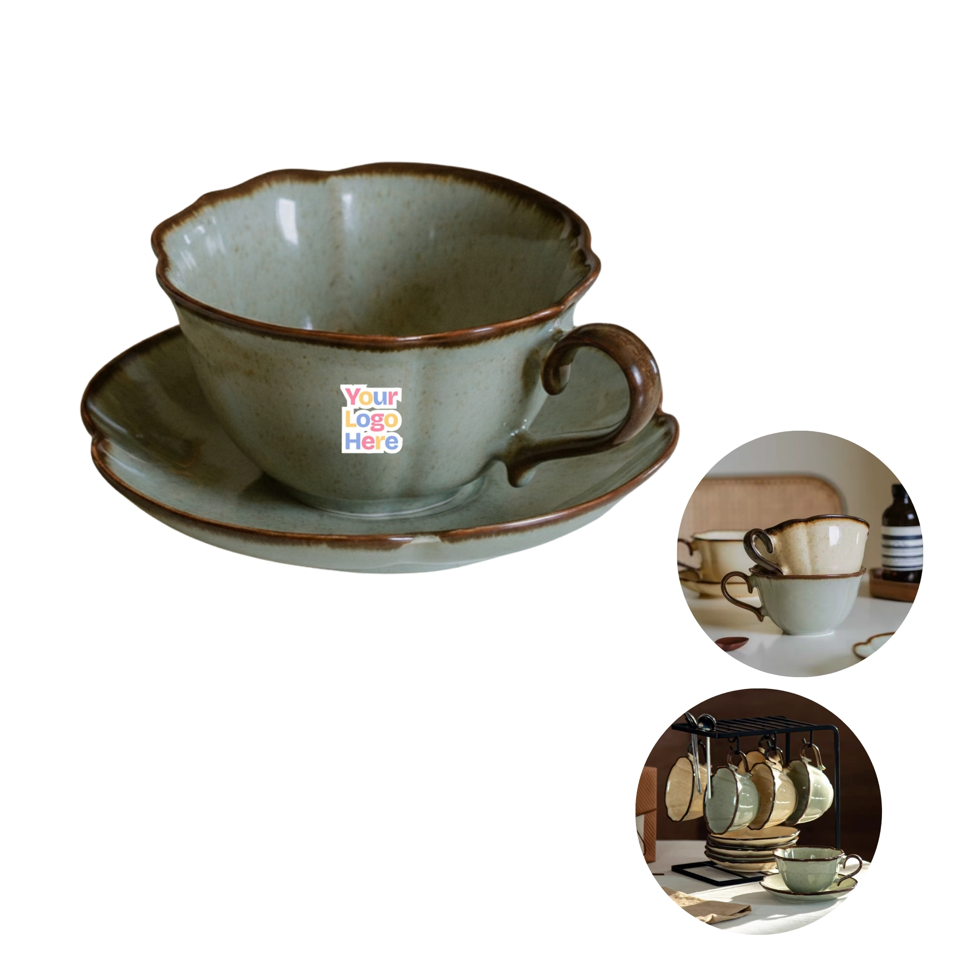 Custom Vintage Ceramic Coffee Cup