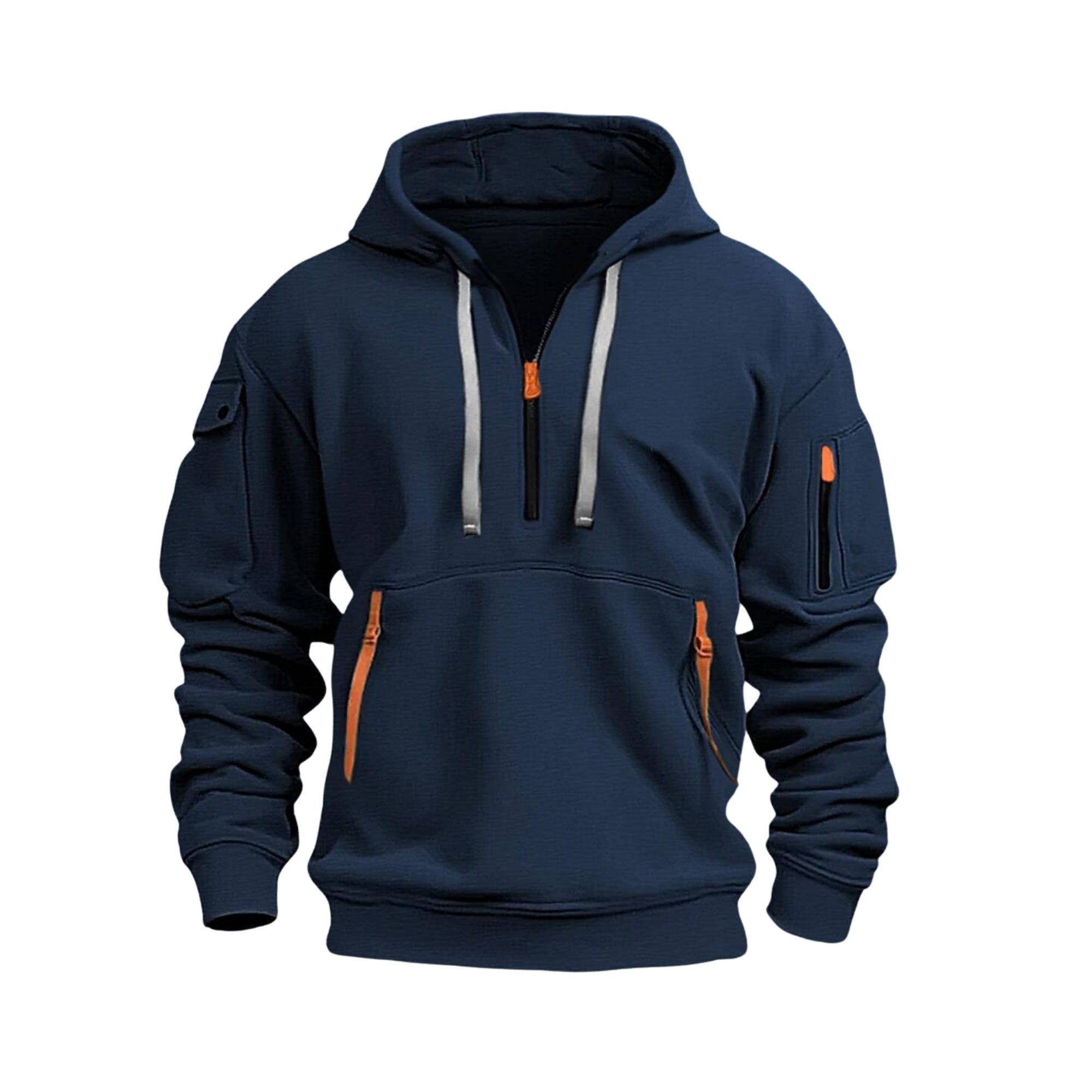 Men’s Quilted Quarter-Zip Pullover Sweatshirt