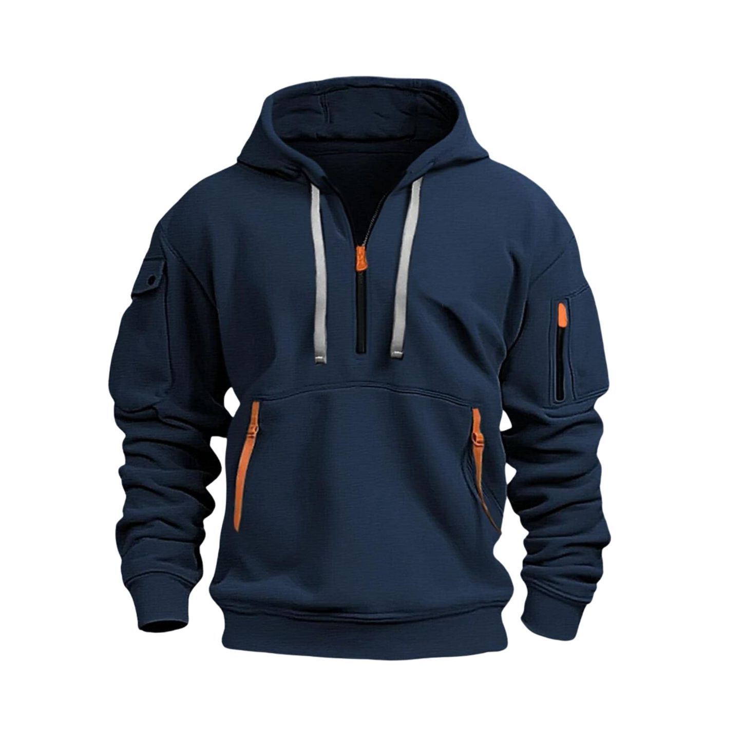 Men’s Quilted Quarter-Zip Pullover Sweatshirt