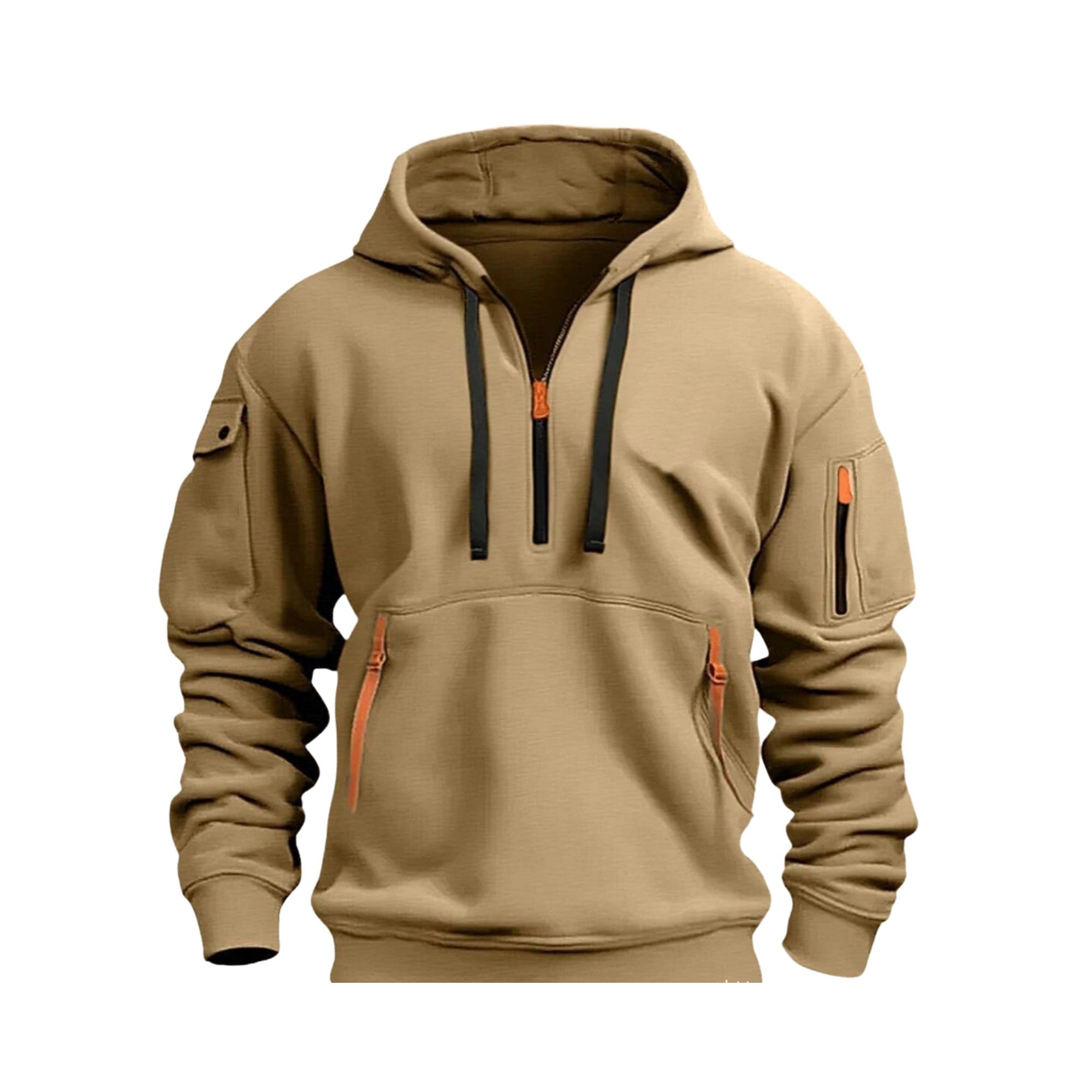 Men’s Quilted Quarter-Zip Pullover Sweatshirt