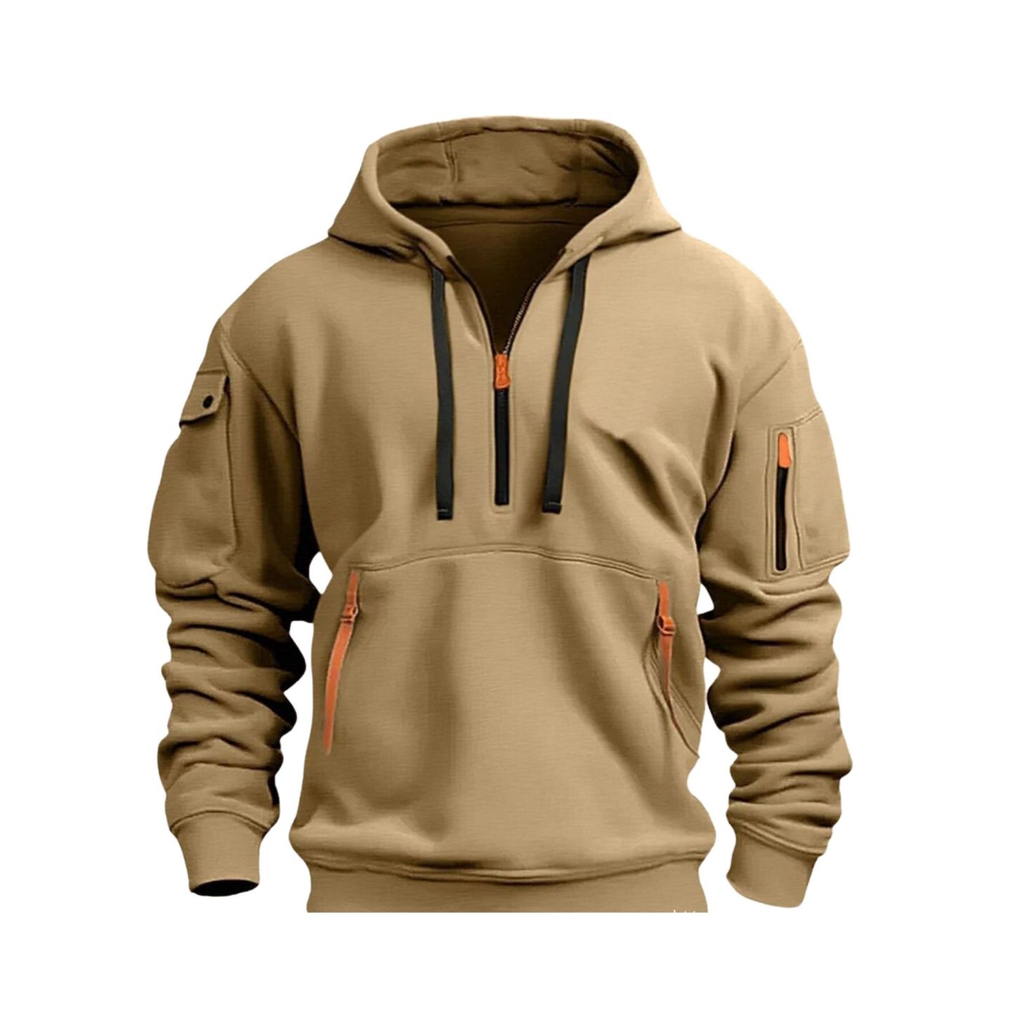 Men’s Quilted Quarter-Zip Pullover Sweatshirt