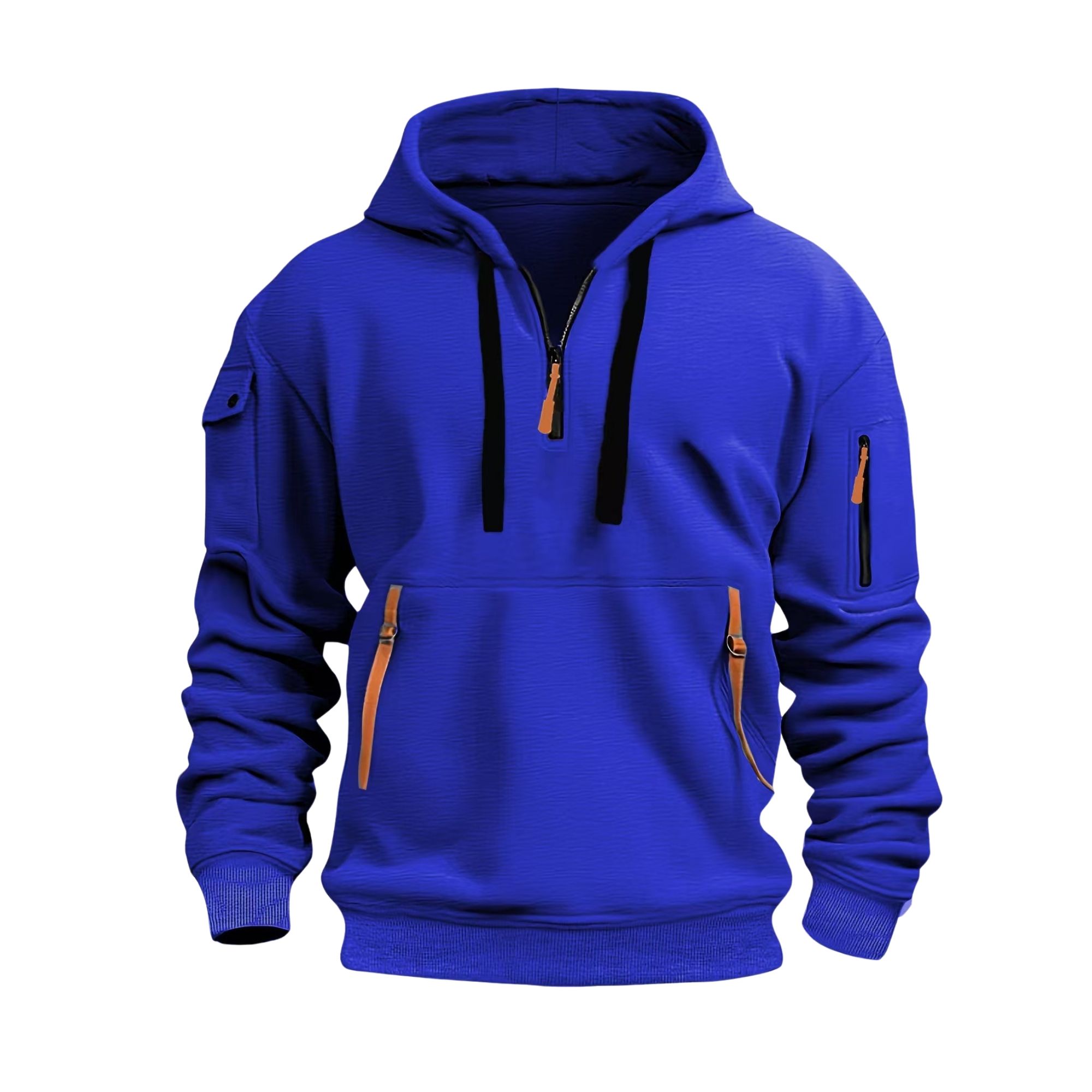 Men’s Quilted Quarter-Zip Pullover Sweatshirt