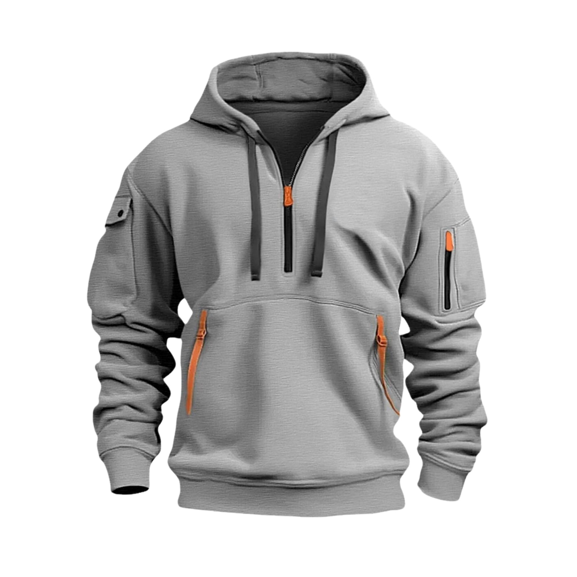 Men’s Quilted Quarter-Zip Pullover Sweatshirt