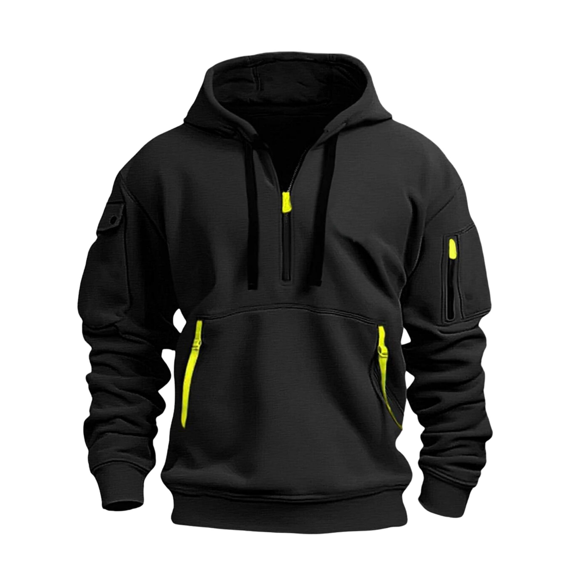 Men’s Quilted Quarter-Zip Pullover Sweatshirt