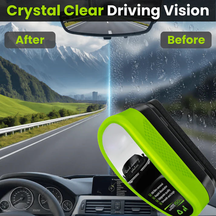 🚗🧼 Multi‑Surface Oil Film Cleaning Brush for Auto & Household Glass