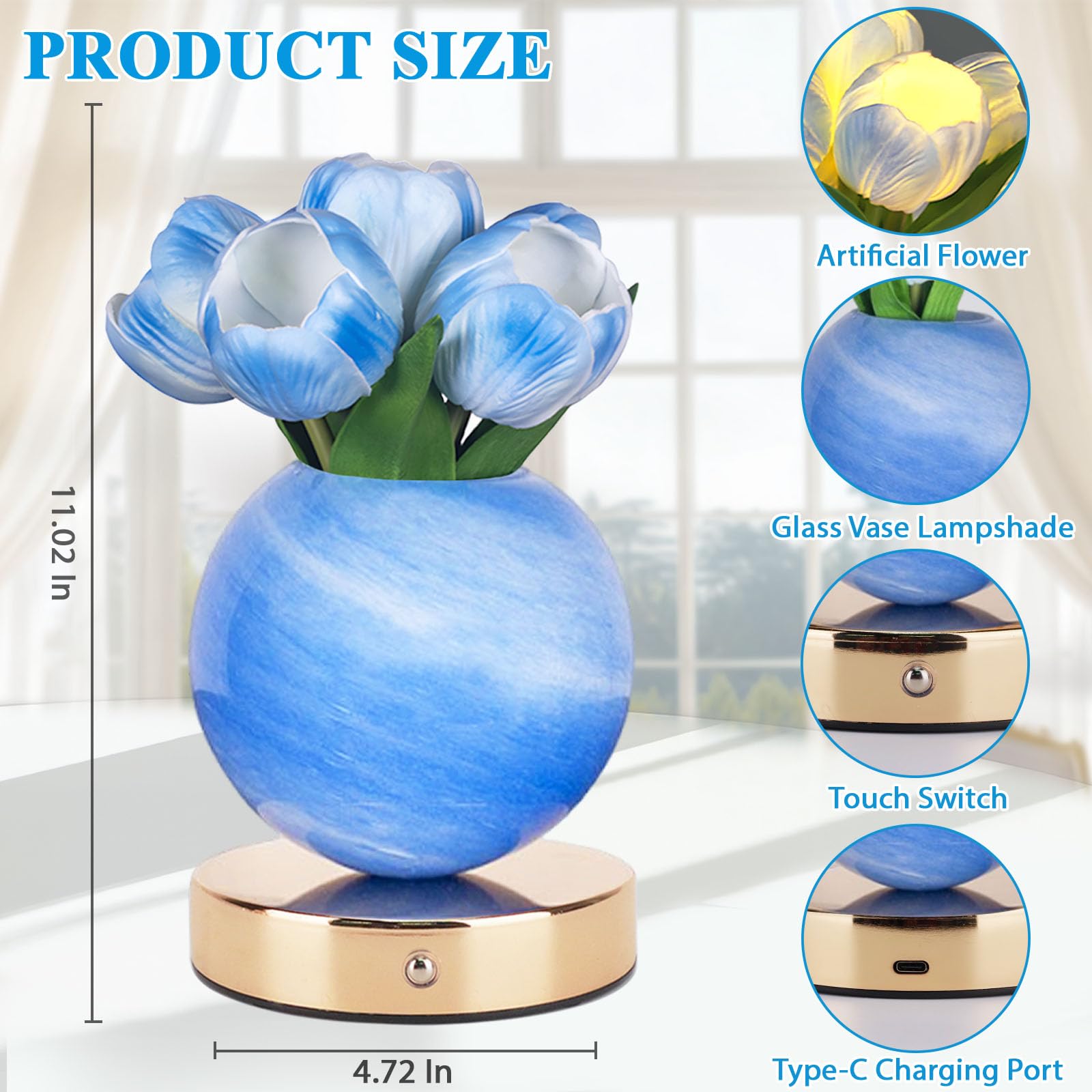 Flower-shaped night light